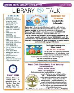 Kreutz Creek Library's August Newsletter