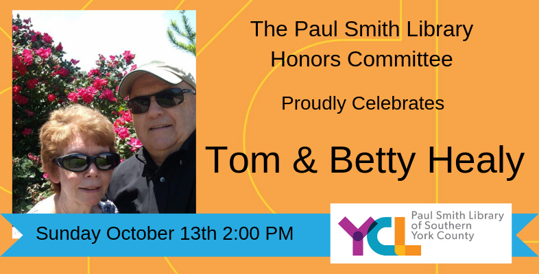 Paul Smith Library 2019 Honorees Tom and Betty Healy announcement