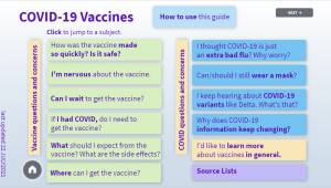 Image: Front page of the COVID-19 Vaccine Interactive tool