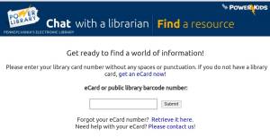 Image of the login page to access POWERLibrary databases.