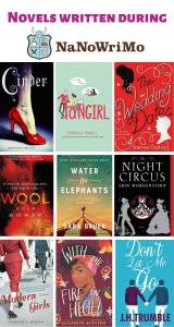 cover images of 9 bestsellers written during NaNoWriMo