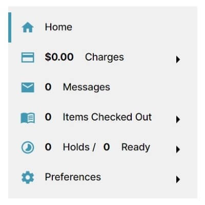 ChiliPAC User Account Menu