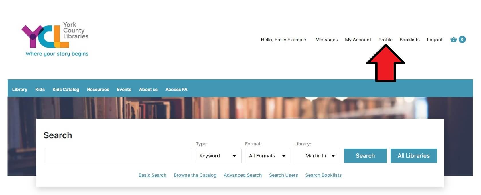 Arrow Pointing To Chilipac Profile Page