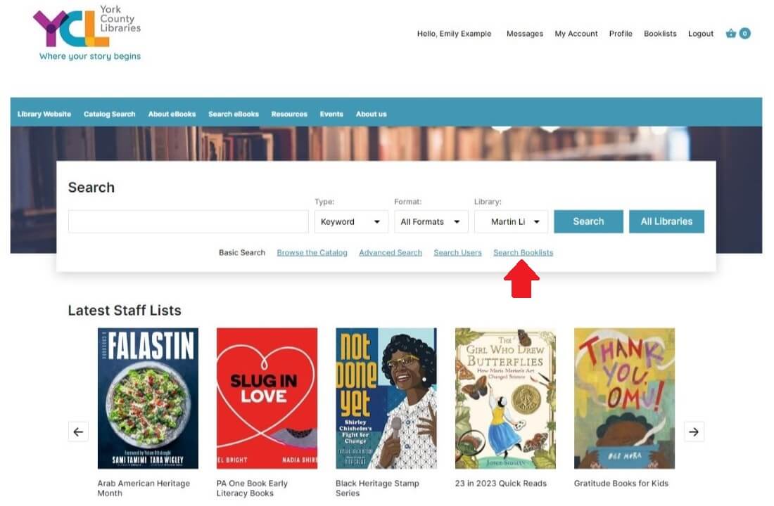 Search Booklists Chilipac Home Page