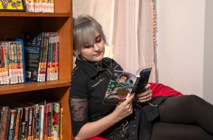 2024 Website – 3 Up Content Feature 612×400 – Teen Reading Manga Book