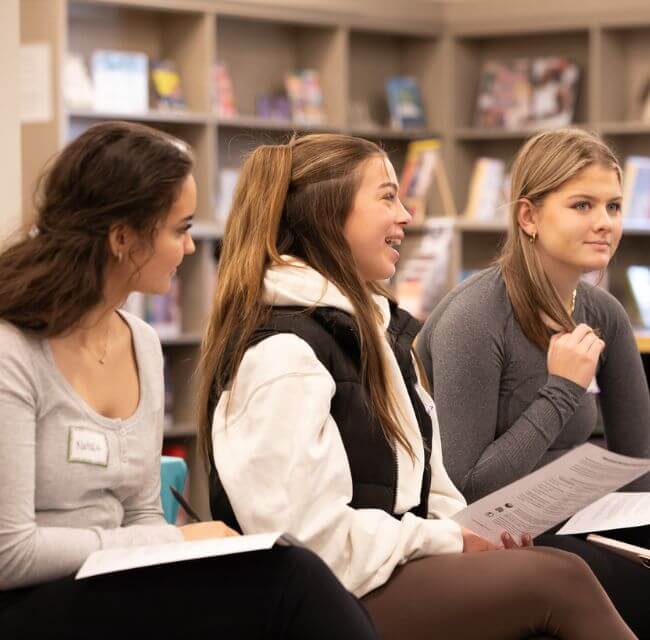 teens listen and laugh