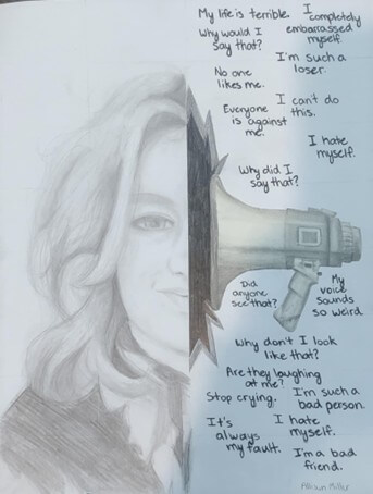 "Do You Hear What I Hear: A Self-Portrait" Artist: Allison M.