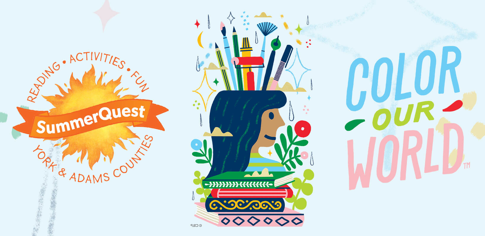 summerquest: color our world 2025 banner graphic