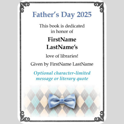 thumbnail image of the Father's Day specialty bookplate design.