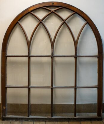 One of the original arched windows at Martin Library from 1935.