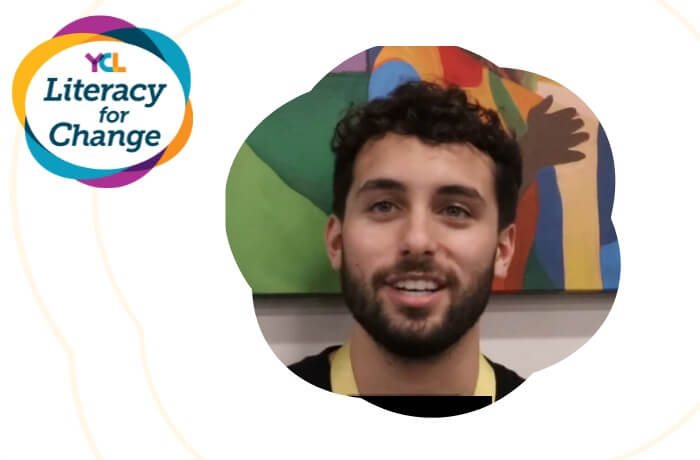 Photo of Ben Salazar, a volunteer at Martin Library who shared his library story in support of Literacy for Change