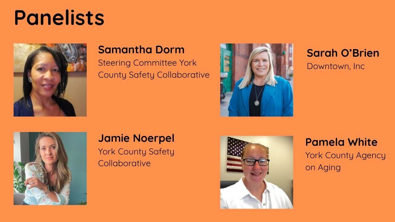 Image of guest presenters Samantha Dorm, Jamie Noerpel, Sarah O'Brien, and Pamela White.