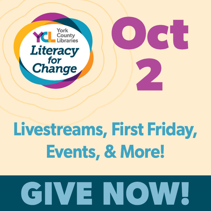 October 2nd is Literacy for Change! Livestreams, First Friday Events & More! Give Now at Give.LiteracyForChange.org